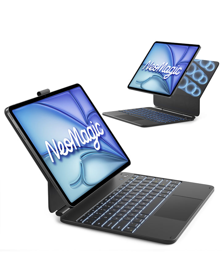 inateck NeoMagic Keyboard Case for iPad Air 13 inch M4 2026/M3/M2, iPad Pro 12.9 inch 6/5/4/3 Gen, KB903-13A