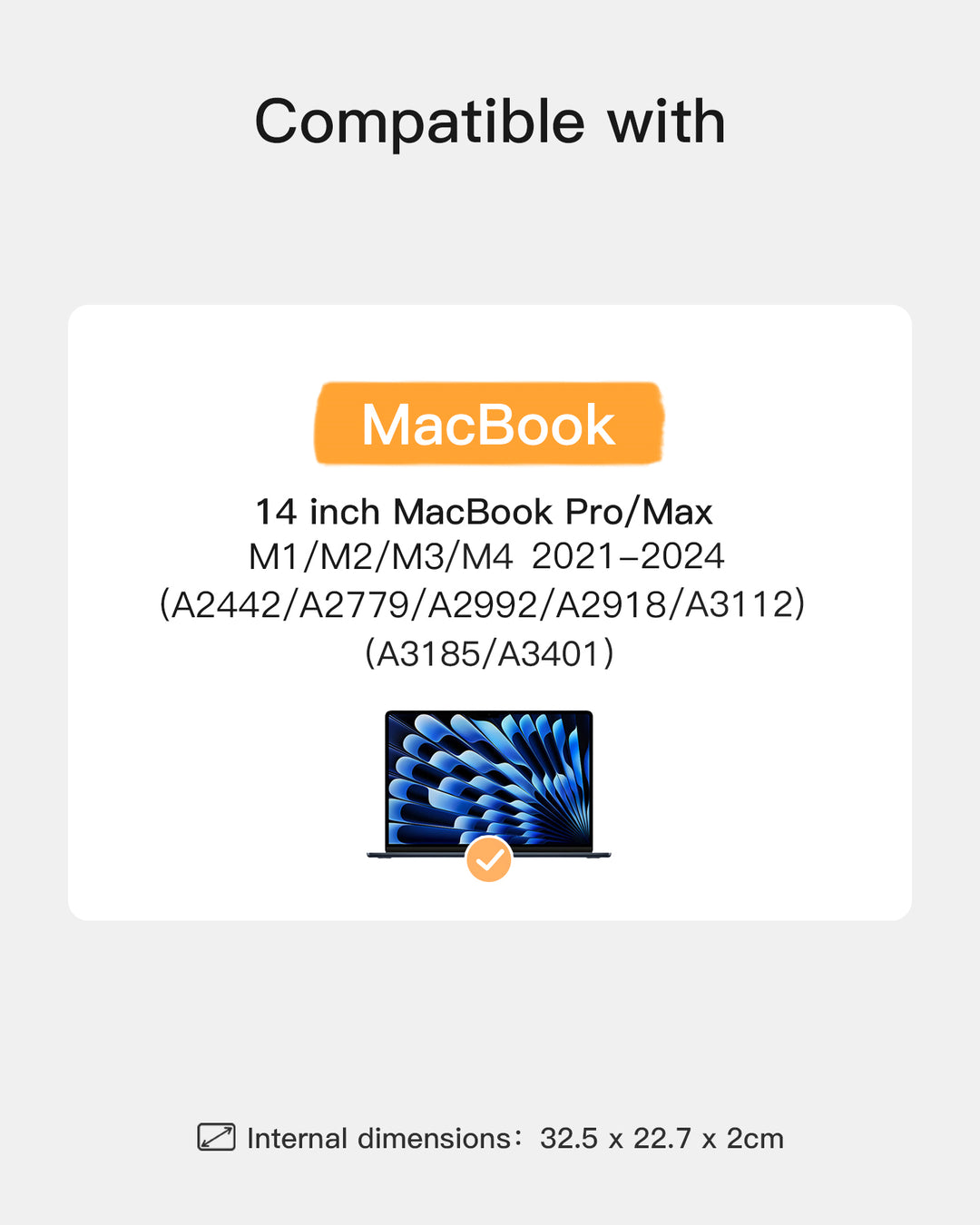 Inateck EdgeKeeper 360° Protective 12-16 Inch Laptop Sleeve, Compatible with MacBook 2018-2025, LB01006
