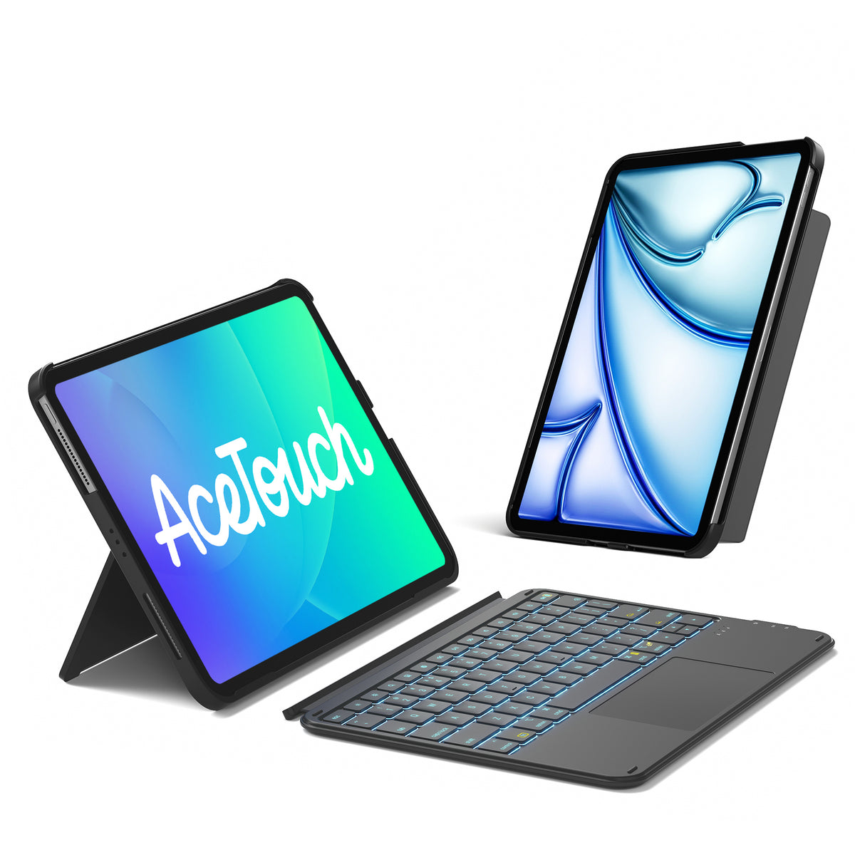 inateck Inateck Case with Keyboard,for iPad 10th/11th Gen(2025 A16),Air 11" M3/M2,Air 6/5/4th,Pro 11 4/3/2/1th,Ultralight Detach