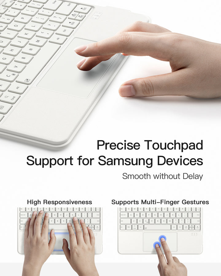 Magnetic Detachable Bluetooth Keyboard for Samsung Galaxy Tab S10 Lite/S10 FE/S9 FE 10.9"/S9 11",  N0064