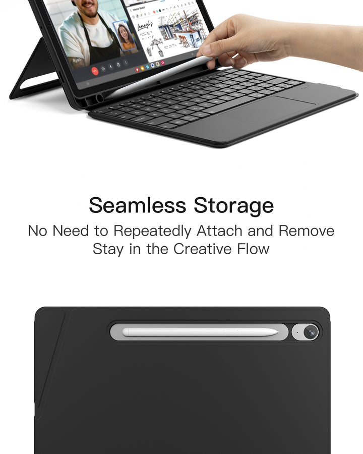 inateck Magnetic Detachable Bluetooth Keyboard for Samsung Galaxy Tab S10 Lite/S10 FE/S9 FE 10.9"/S9 11",  N0064