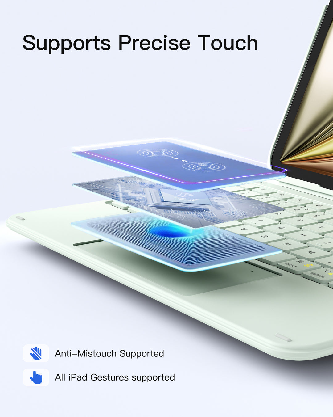 inateck Inateck Ultralight Keyboard for iPad (A16) 11th/10th Gen 2022 (11/10.9 inch), Air 11" M4 2026/M3/M2, Air 5/4th, Pro 11 4