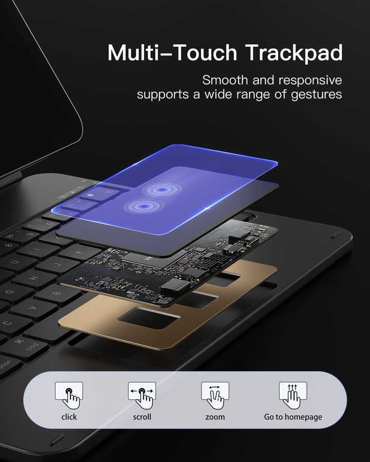 inateck Inateck NeoMagic Magnetic Keyboard Case for iPad 10th Generation 10.9 inch/11th Generation 2025 A16 11 inch, KB09119-10