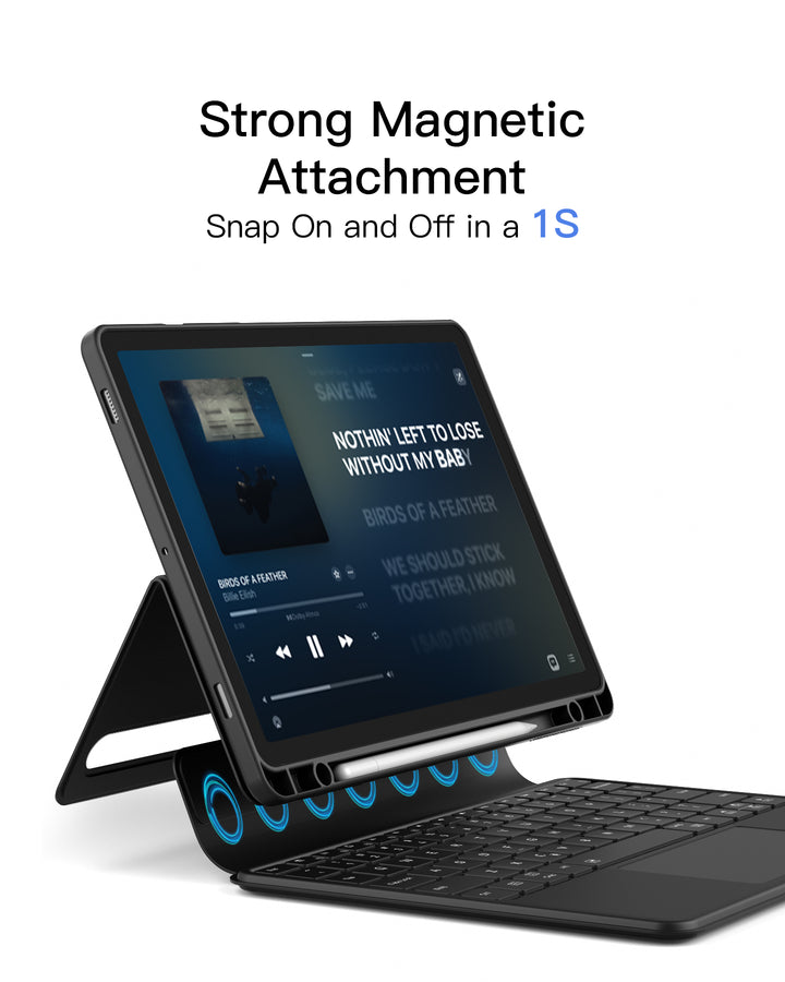 inateck Magnetic Detachable Bluetooth Keyboard for Samsung Galaxy Tab S10 Lite/S10 FE/S9 FE 10.9"/S9 11",  N0064