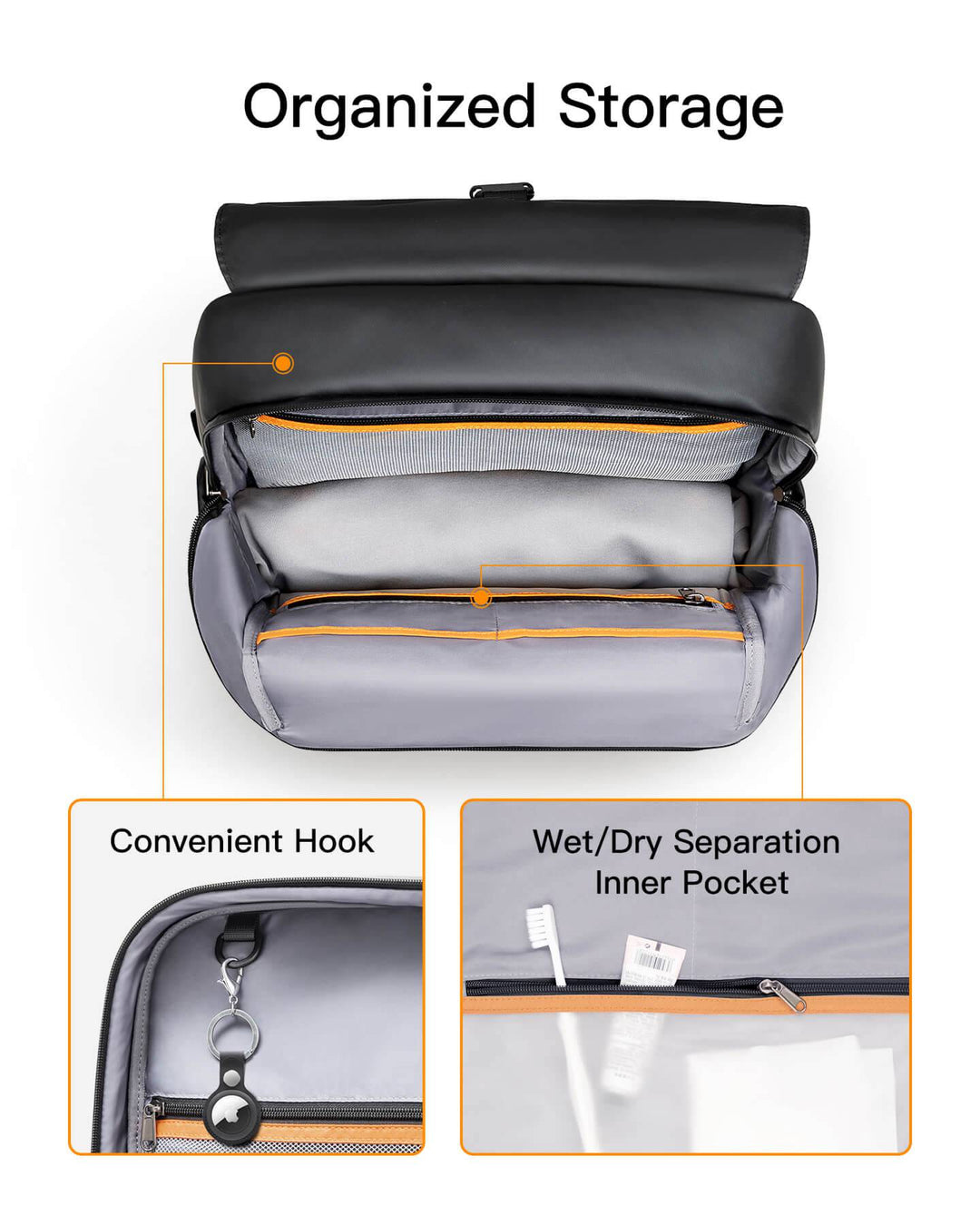 Inateck 22.8L Splashproof &amp; Expandable large storage space Backpack, BP01006