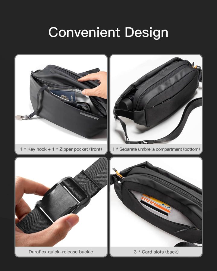Inateck Stylish Sling Bag Crossbody Chest Bag with Spacious Orderly Storage, LB03014
