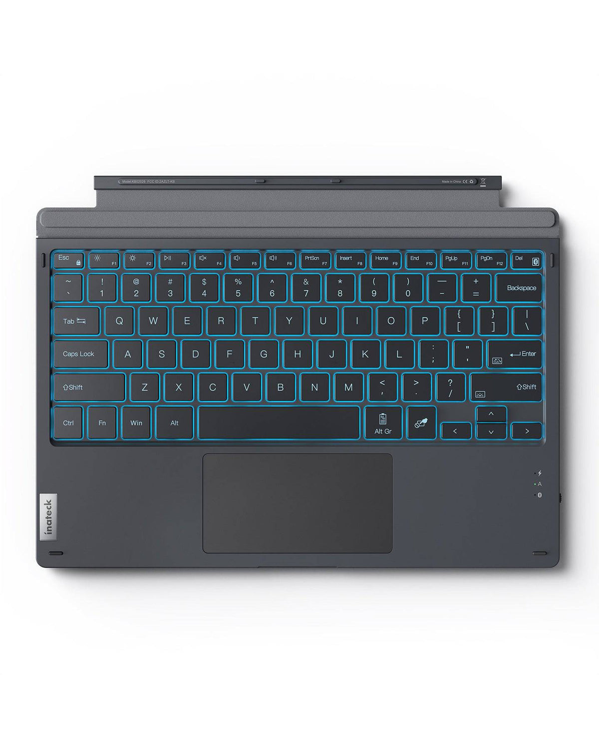 Inateck Bluetooth® 5.0 Keyboard Cover for Surface Pro 7/7+/6/5/4, KB02026 Gray