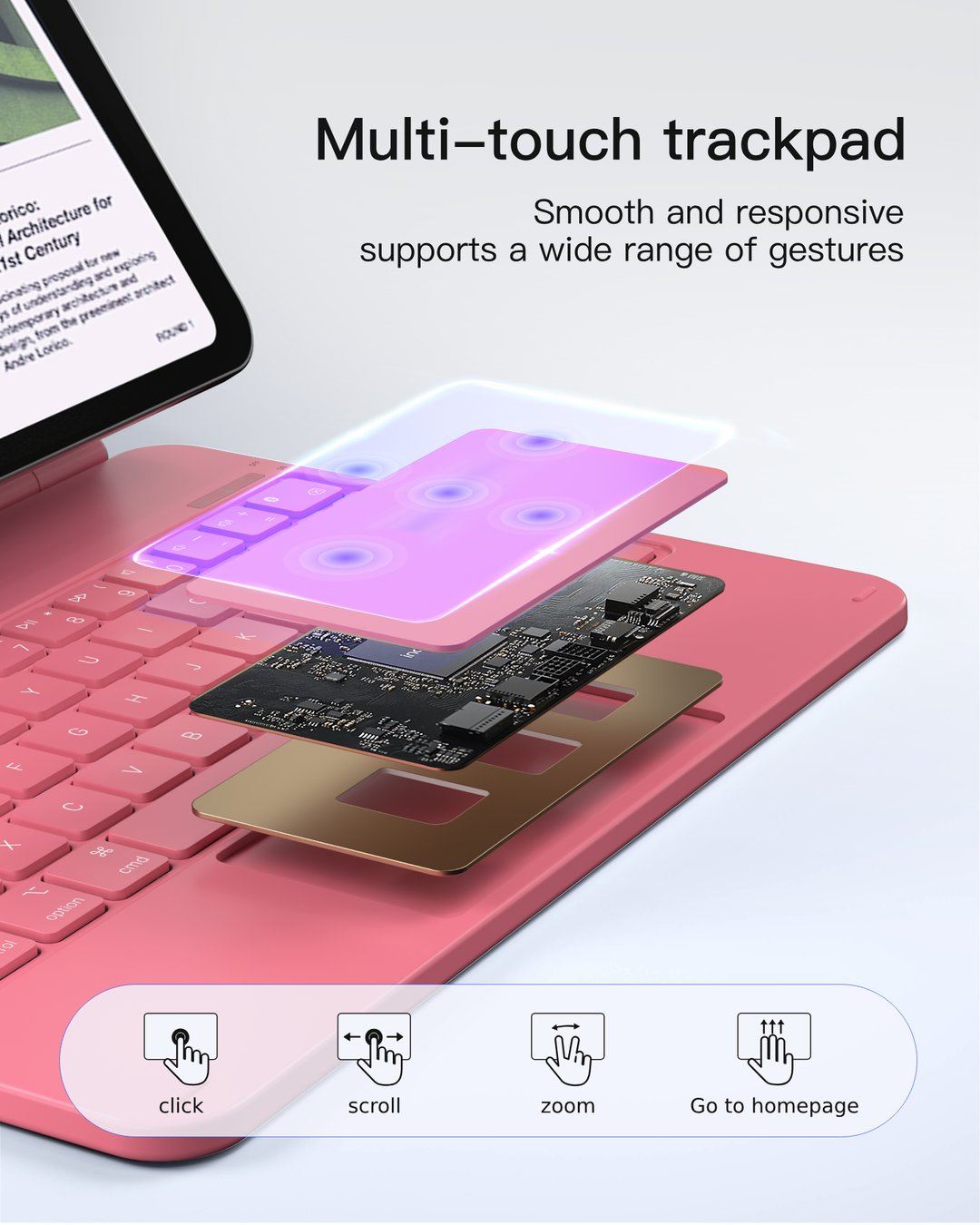 inateck Inateck NeoMagic Magnetic Keyboard Case for iPad 10th Generation 10.9 inch/11th Generation 2025 A16 11 inch, KB09119-10
