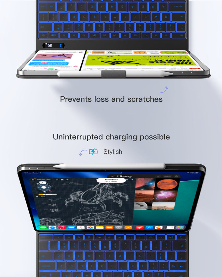 inateck NeoMagic Keyboard Case for iPad Air 13 inch M4 2026/M3/M2, iPad Pro 12.9 inch 6/5/4/3 Gen, KB903-13A