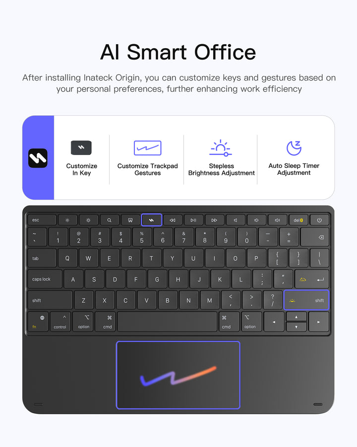 inateck NeoMagic Keyboard Case for iPad Air 13 inch M4 2026/M3/M2, iPad Pro 12.9 inch 6/5/4/3 Gen, KB903-13A