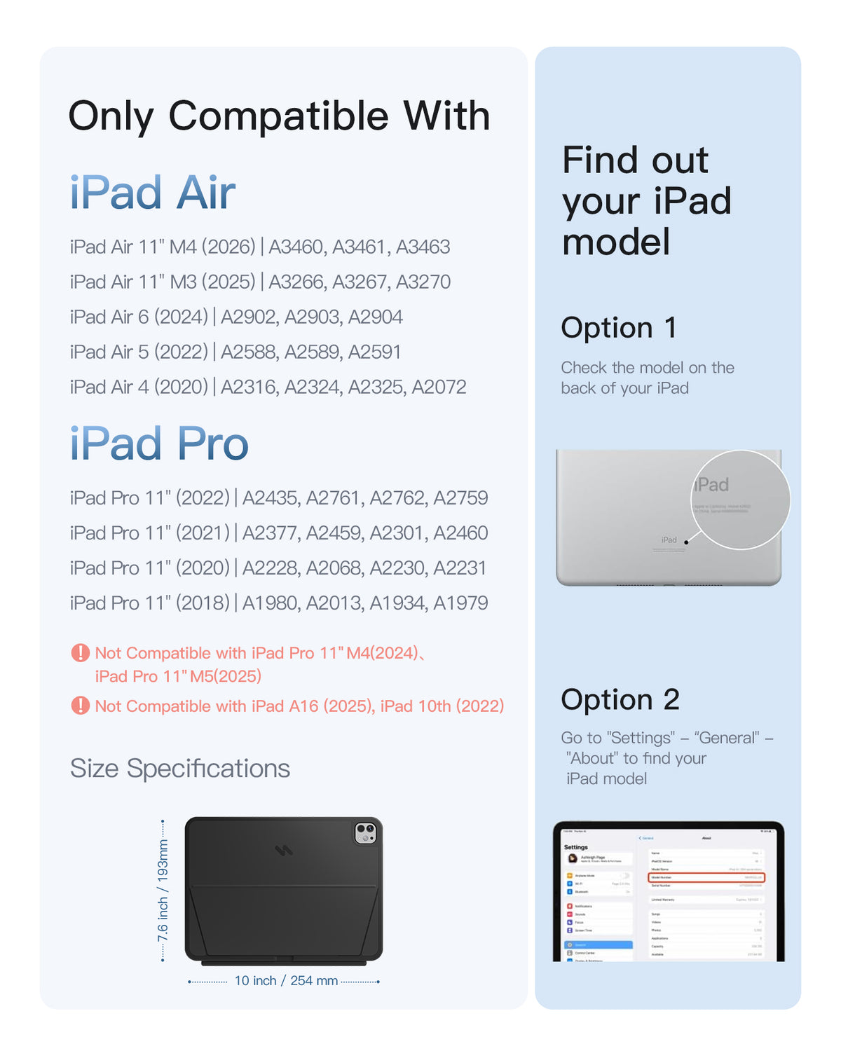 inateck Inateck Detachable AceTouch Protective Keyboard Case for iPad Air 11-inch (M4 2026/M3 2025/M2 2024); iPad Pro 11/Air 5th