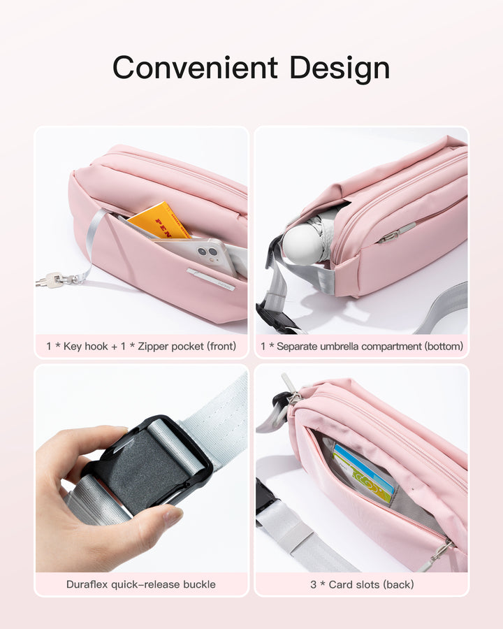 Inateck Stylish Sling Bag Crossbody Chest Bag with Spacious Orderly Storage, LB03014