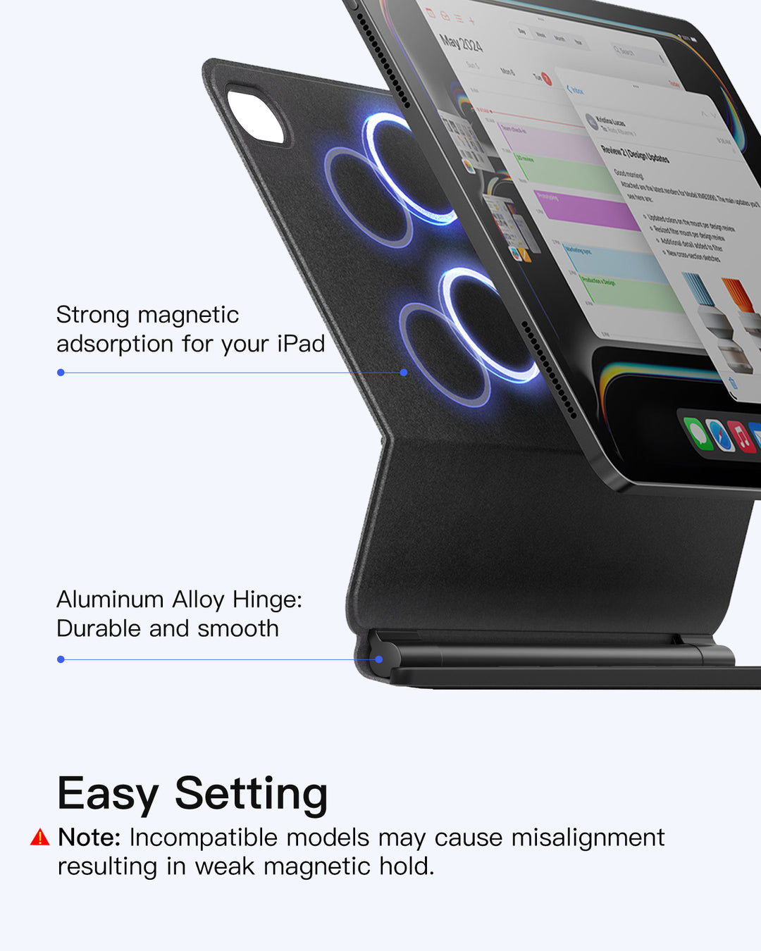 inateck Inateck NeoMagic Magnetic Keyboard Case for iPad 10th Generation 10.9 inch/11th Generation 2025 A16 11 inch, KB09119-10