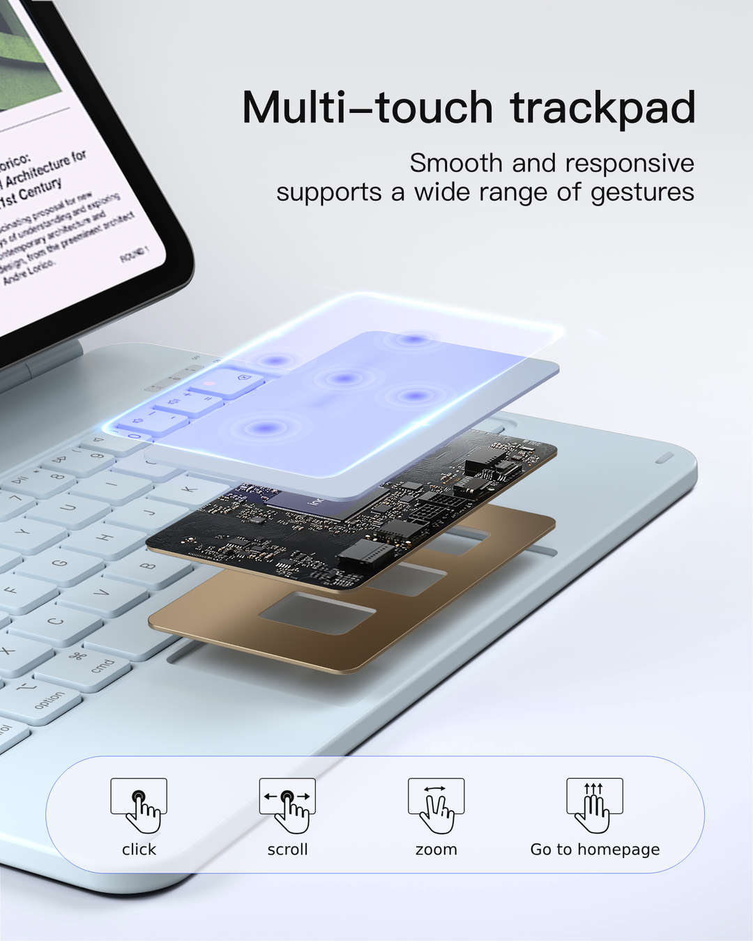 inateck Inateck NeoMagic Magnetic Keyboard Case for iPad 10th Generation 10.9 inch/11th Generation 2025 A16 11 inch, KB09119-10
